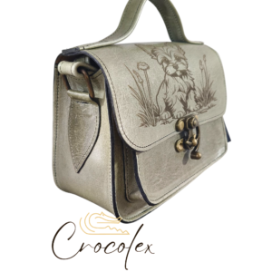 Geanta din piele naturala , Lucrata manual